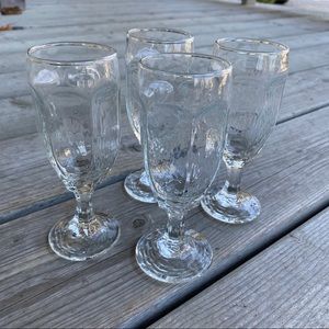 Set of Textured Short Champagne/Drink Glasses